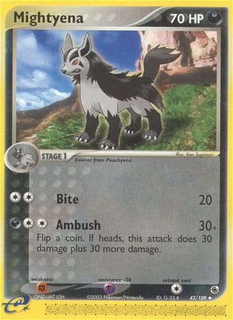 Mightyena EX Ruby & Sapphire Pokemon Card
