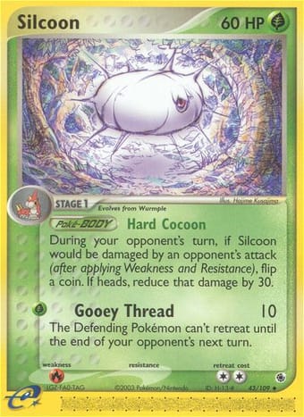 Silcoon EX Ruby & Sapphire Pokemon Card