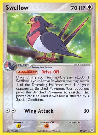 Swellow EX Ruby & Sapphire Pokemon Card