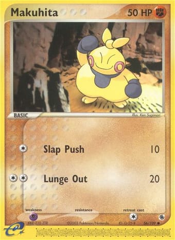 Makuhita EX Ruby & Sapphire Pokemon Card
