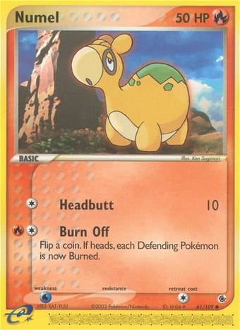 Numel EX Ruby & Sapphire Pokemon Card