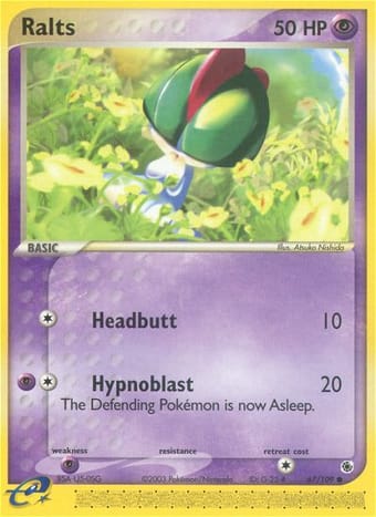 Ralts EX Ruby & Sapphire Pokemon Card
