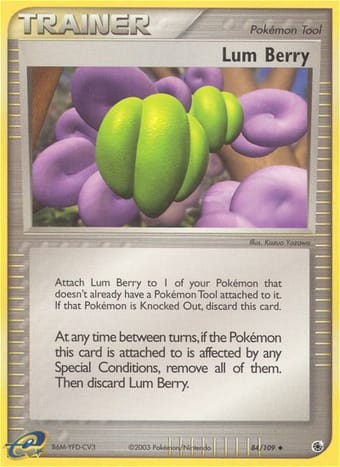 Lum Berry EX Ruby & Sapphire Pokemon Card