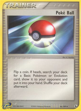 Poke Ball EX Ruby & Sapphire Pokemon Card
