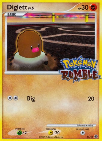 Diglett Pokémon Rumble Pokemon Card