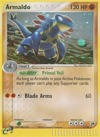 Armaldo EX Sandstorm Pokemon Card