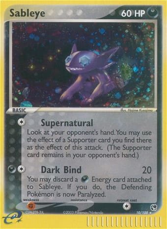 Sableye EX Sandstorm Pokemon Card