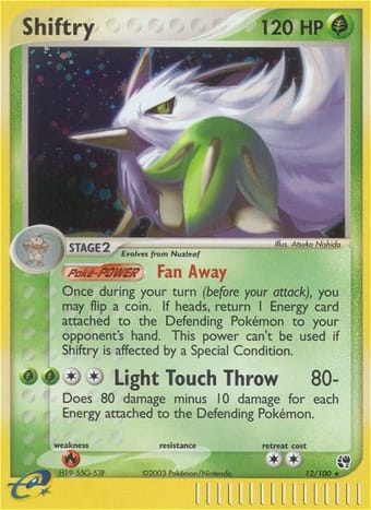 Shiftry EX Sandstorm Pokemon Card