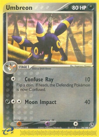 Umbreon EX Sandstorm Pokemon Card