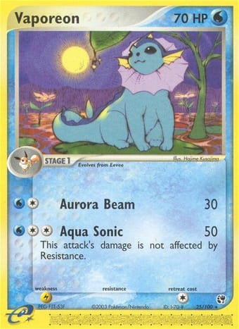 Vaporeon EX Sandstorm Pokemon Card