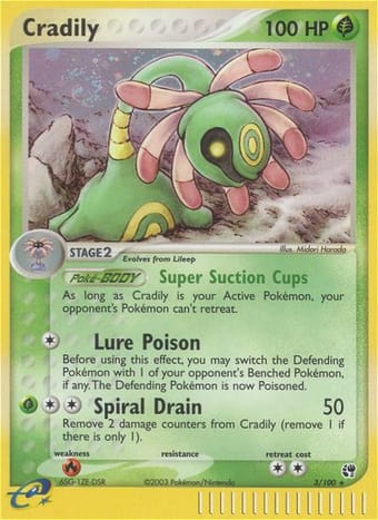 Cradily EX Sandstorm Pokemon Card