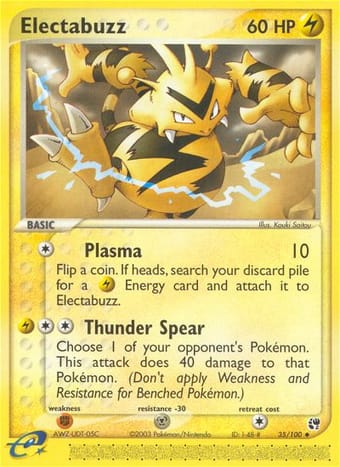 Electabuzz EX Sandstorm Pokemon Card