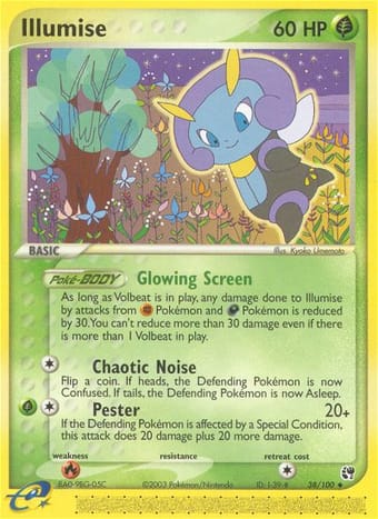 Illumise EX Sandstorm Pokemon Card