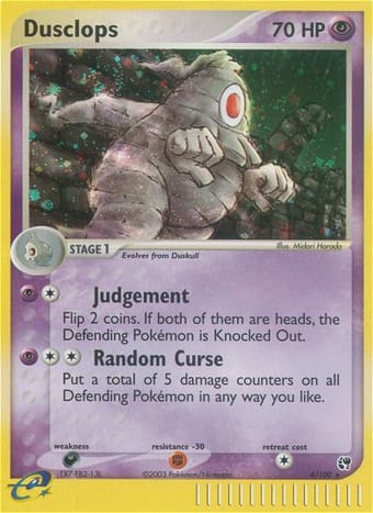 Dusclops EX Sandstorm Pokemon Card