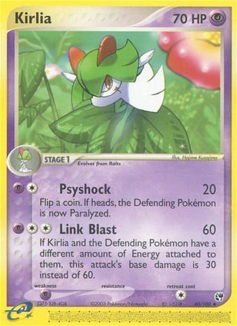 Kirlia EX Sandstorm Pokemon Card