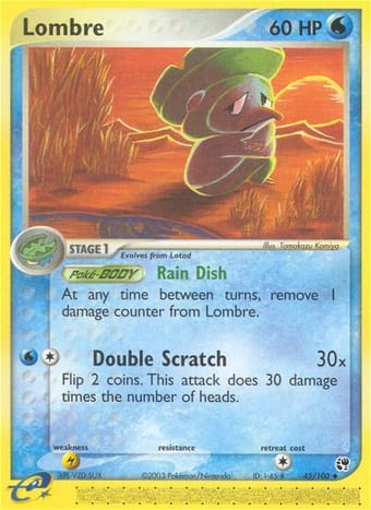 Lombre EX Sandstorm Pokemon Card