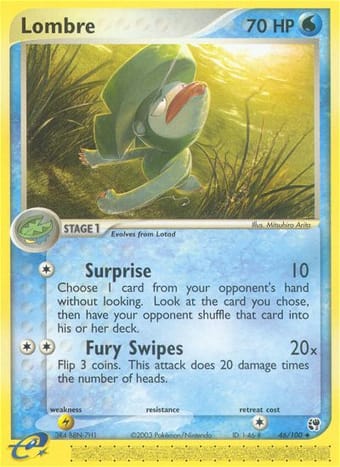 Lombre EX Sandstorm Pokemon Card