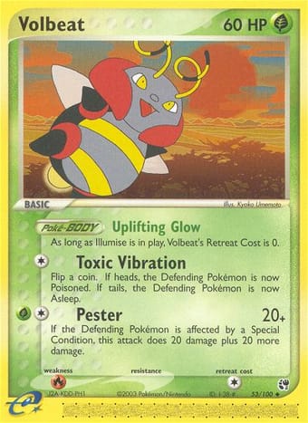 Volbeat EX Sandstorm Pokemon Card