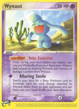 Wynaut EX Sandstorm Pokemon Card
