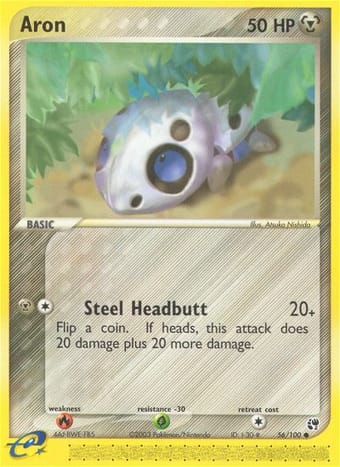 Aron EX Sandstorm Pokemon Card