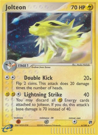 Jolteon EX Sandstorm Pokemon Card
