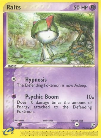 Ralts EX Sandstorm Pokemon Card