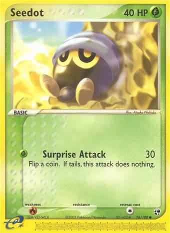 Seedot EX Sandstorm Pokemon Card
