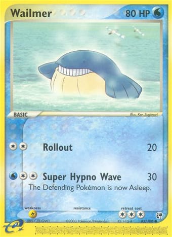 Wailmer EX Sandstorm Pokemon Card