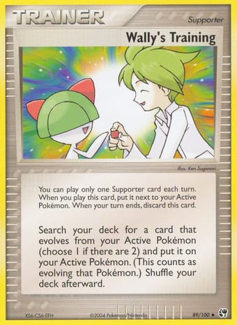 Wally's Training EX Sandstorm Pokemon Card