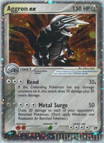 Aggron ex EX Sandstorm Pokemon Card