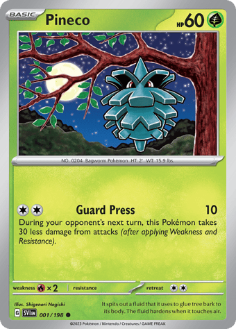 Pineco Scarlet & Violet Pokemon Card