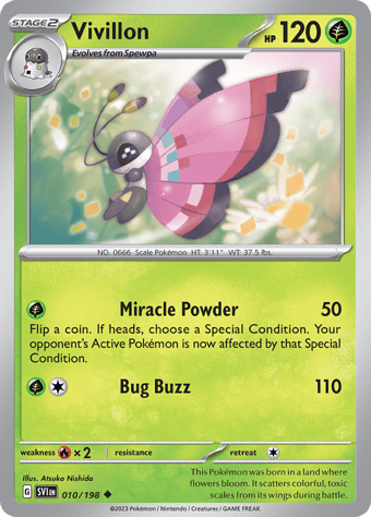 Vivillon Scarlet & Violet Pokemon Card