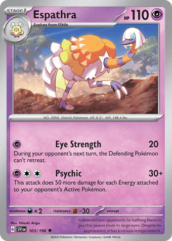 Espathra Scarlet & Violet Pokemon Card