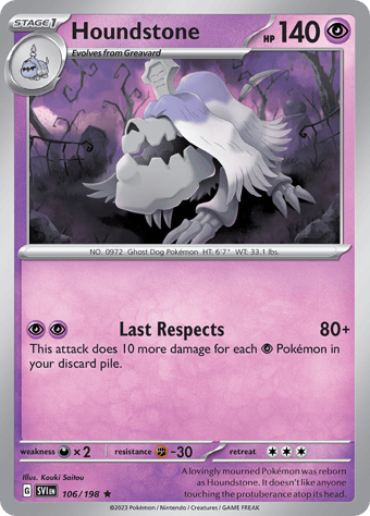 Houndstone Scarlet & Violet Pokemon Card