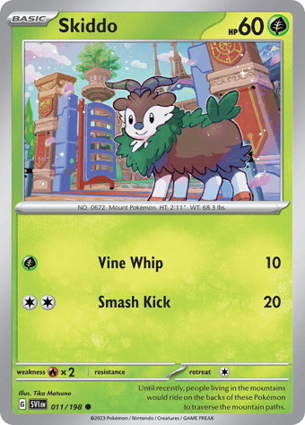 Skiddo Scarlet & Violet Pokemon Card