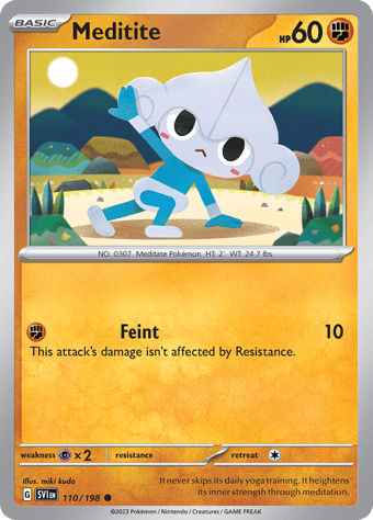 Meditite Scarlet & Violet Pokemon Card