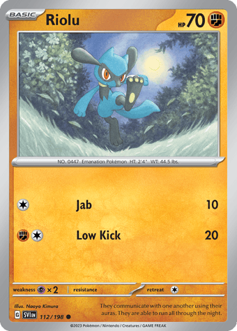 Riolu Scarlet & Violet Pokemon Card
