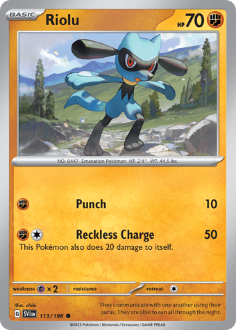 Riolu Scarlet & Violet Pokemon Card