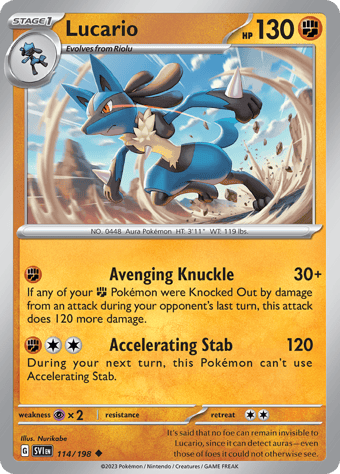 Lucario Scarlet & Violet Pokemon Card
