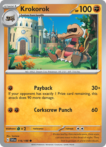 Krokorok Scarlet & Violet Pokemon Card