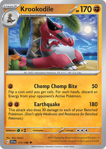 Krookodile Scarlet & Violet Pokemon Card