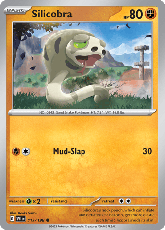 Silicobra Scarlet & Violet Pokemon Card
