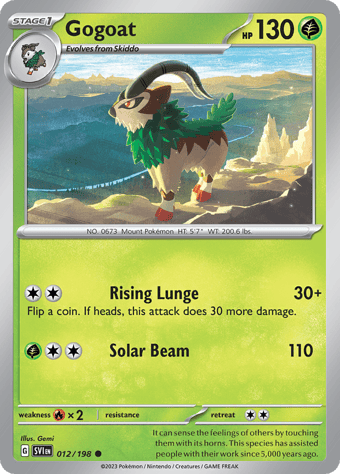 Gogoat Scarlet & Violet Pokemon Card