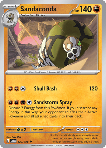Sandaconda Scarlet & Violet Pokemon Card