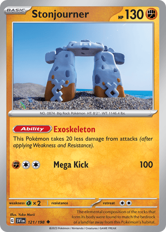 Stonjourner Scarlet & Violet Pokemon Card