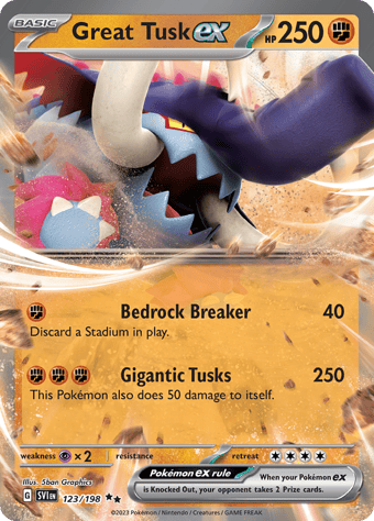 Great Tusk ex Scarlet & Violet Pokemon Card