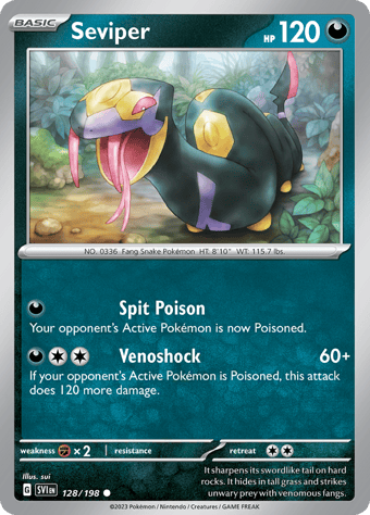 Seviper Scarlet & Violet Pokemon Card