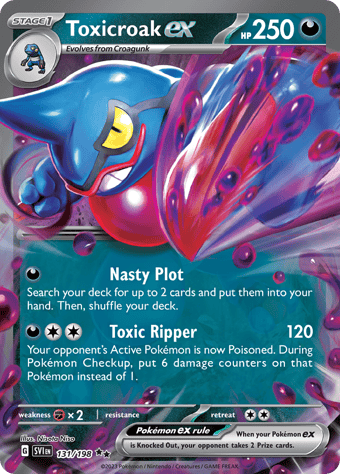 Toxicroak ex Scarlet & Violet Pokemon Card