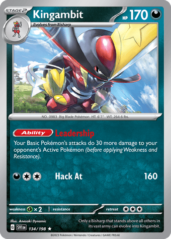 Kingambit Scarlet & Violet Pokemon Card