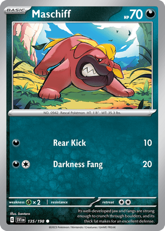 Maschiff Scarlet & Violet Pokemon Card
